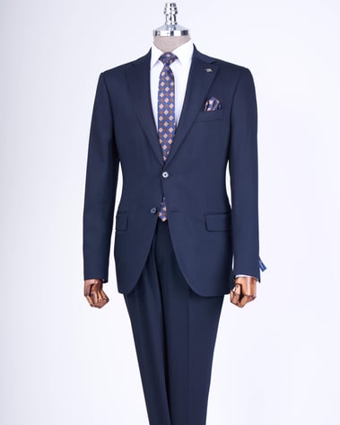 Klasik kesim regular fit erkek ceket pantolon takım elbise lacivert T13591