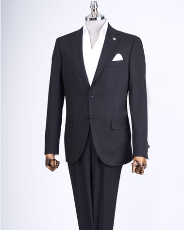 Klasik kesim regular fit erkek ceket pantolon takım elbise siyah T13543